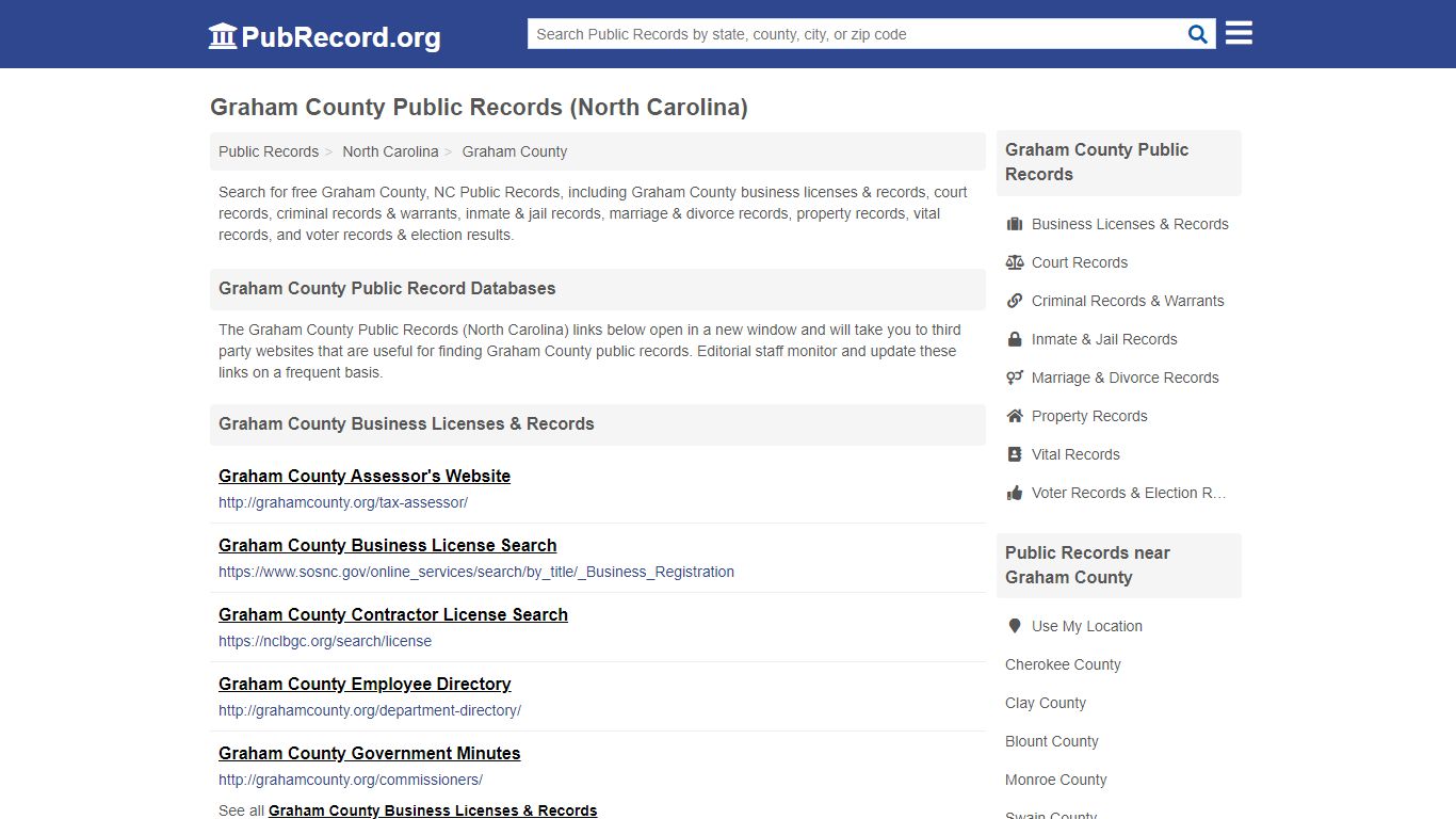 Free Graham County Public Records (North Carolina Public ...
